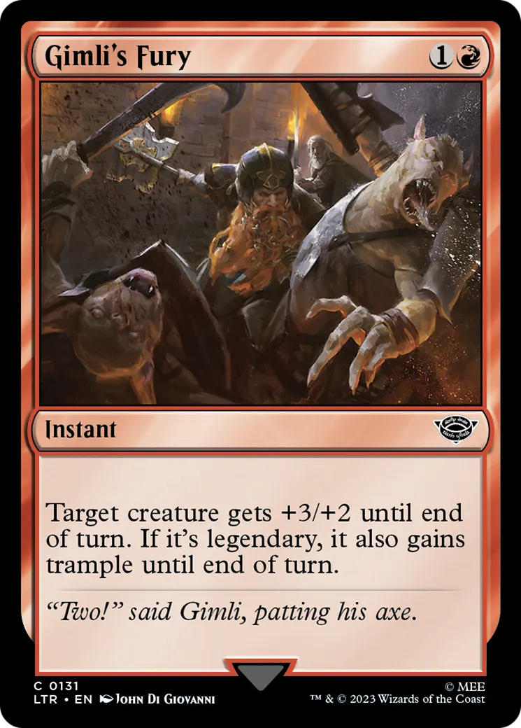 Fureur de Gimli — The Lord of the Rings: Tales of Middle-earth — Magic: The Gathering