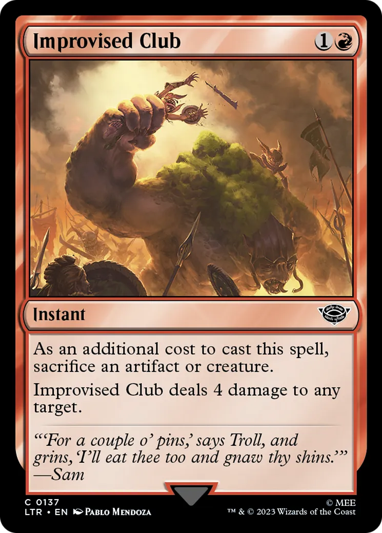 Improvised Club — The Lord of the Rings: Tales of Middle-earth — Magic: The Gathering