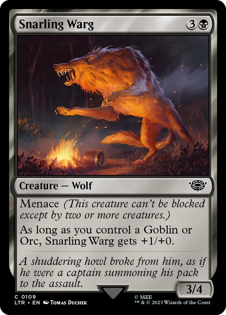 Warg menaçant — The Lord of the Rings: Tales of Middle-earth — Magic: The Gathering