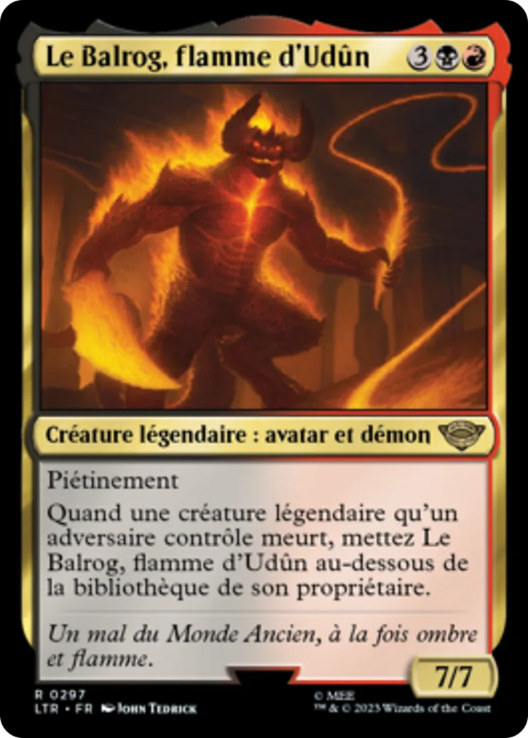 Le Balrog, flamme d'Udûn — The Lord of the Rings: Tales of Middle-earth — Magic: The Gathering