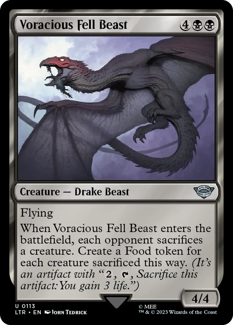 Voracious Fell Beast — The Lord of the Rings: Tales of Middle-earth — Magic: The Gathering