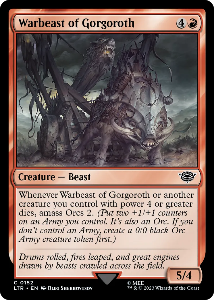 Warbeast of Gorgoroth — The Lord of the Rings: Tales of Middle-earth — Magic: The Gathering