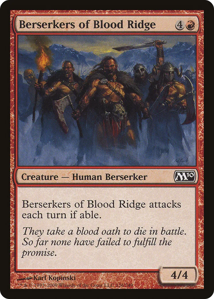 Berserkers of Blood Ridge — Magic 2010 — Magic: The Gathering