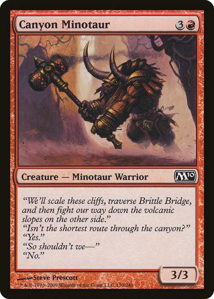 Canyon Minotaur — Magic 2010 — Magic: The Gathering