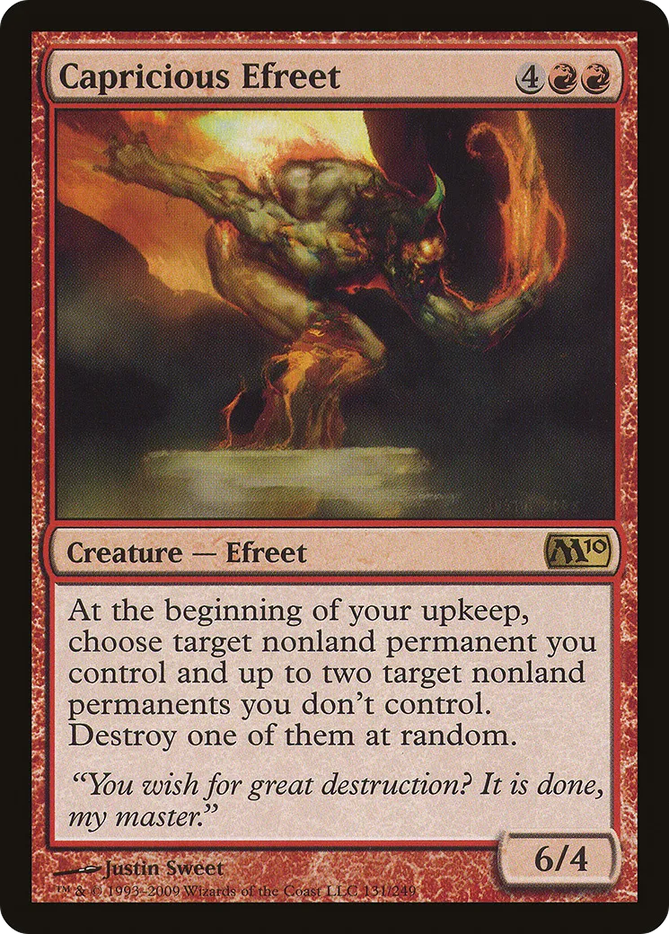 Capricious Efreet — Magic 2010 — Magic: The Gathering
