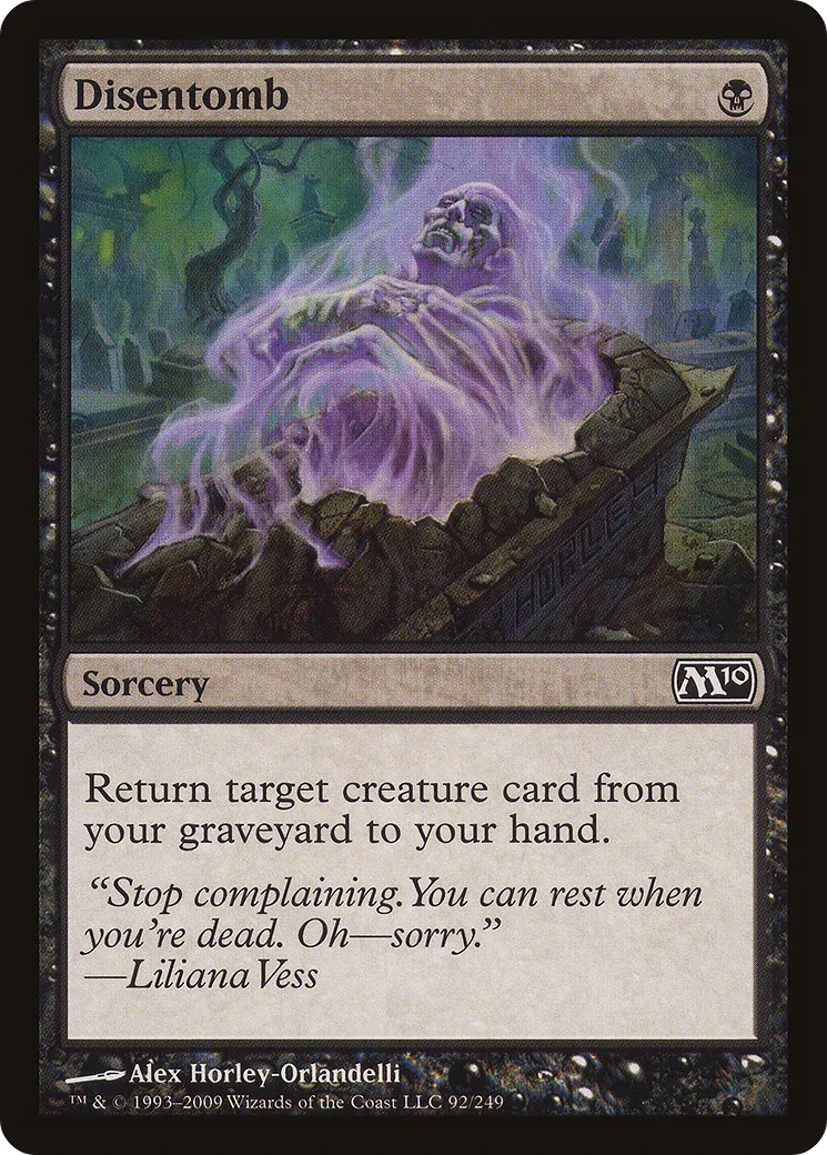 Disentomb — Magic 2010 — Magic: The Gathering