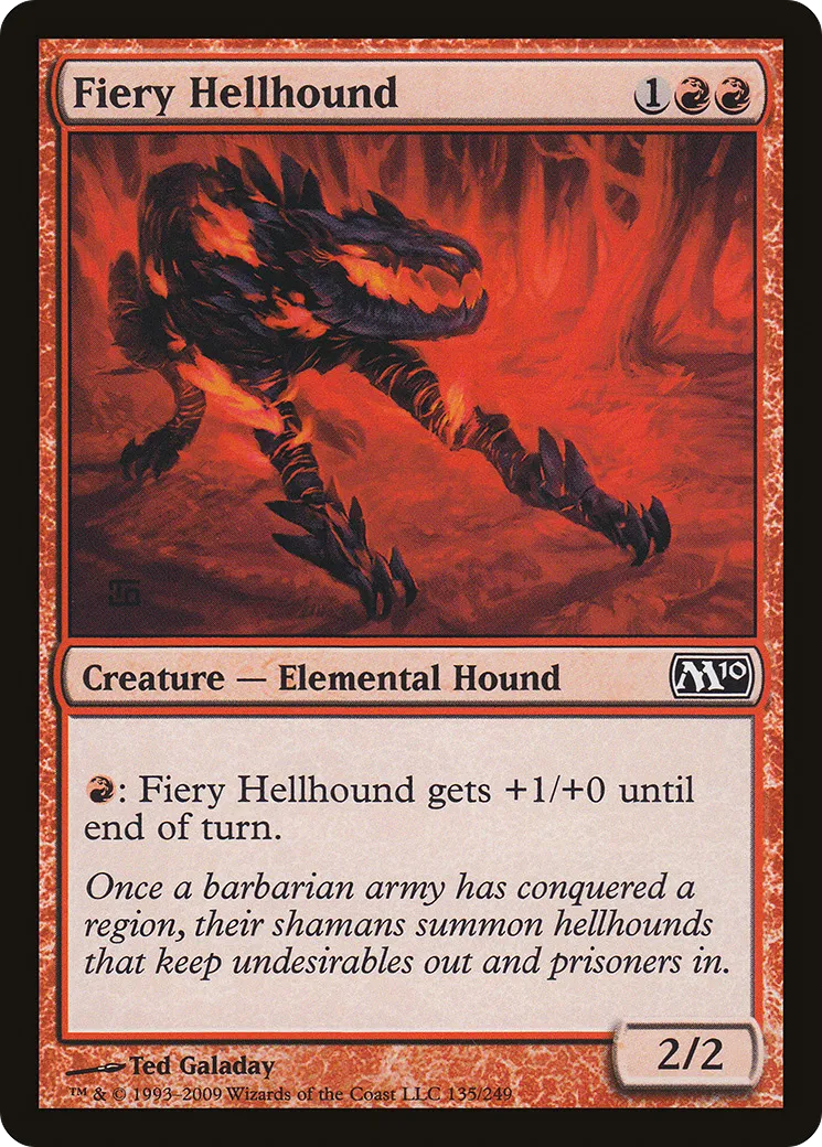 Fiery Hellhound — Magic 2010 — Magic: The Gathering