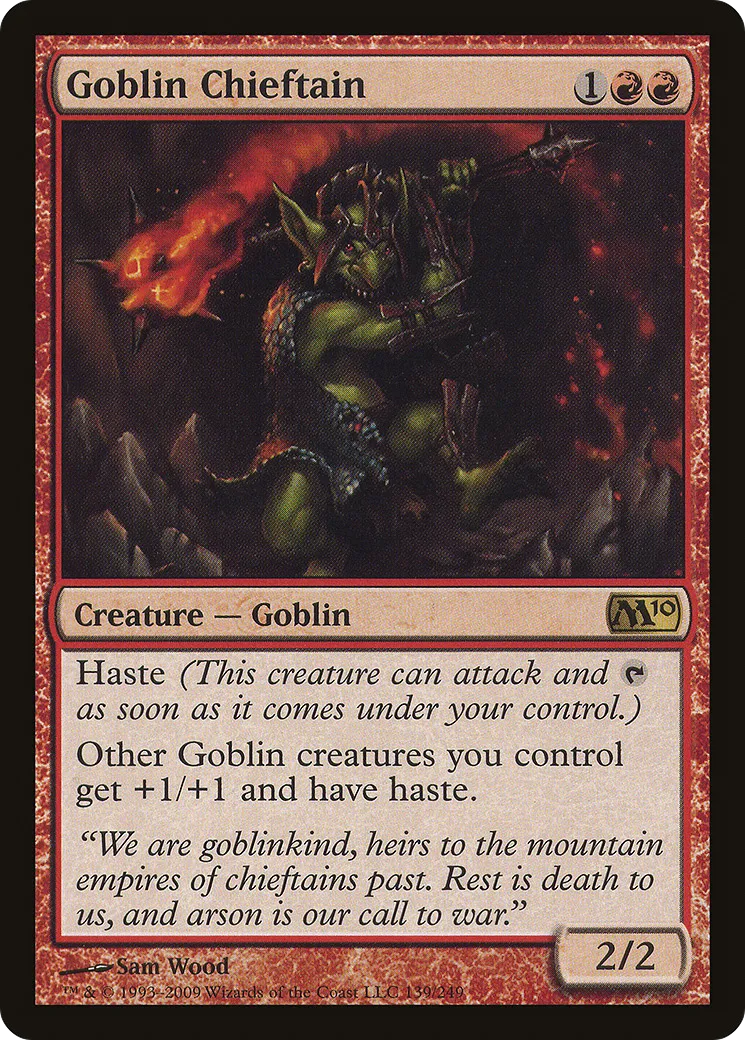 Goblin Chieftain — Magic 2010 — Magic: The Gathering