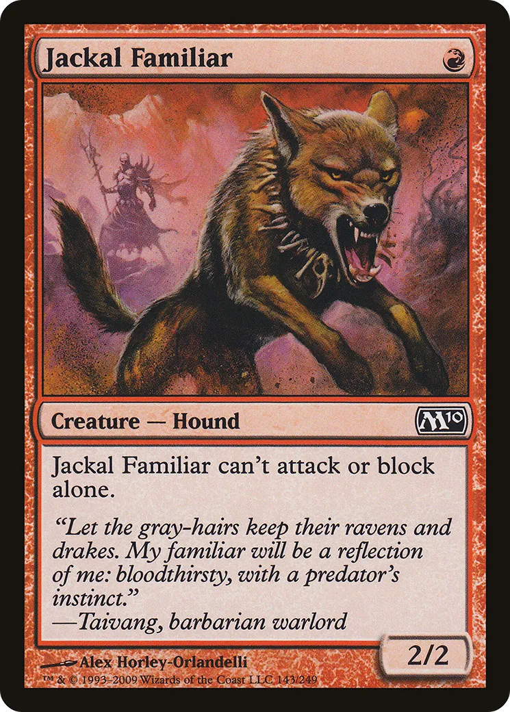 Jackal Familiar — Magic 2010 — Magic: The Gathering