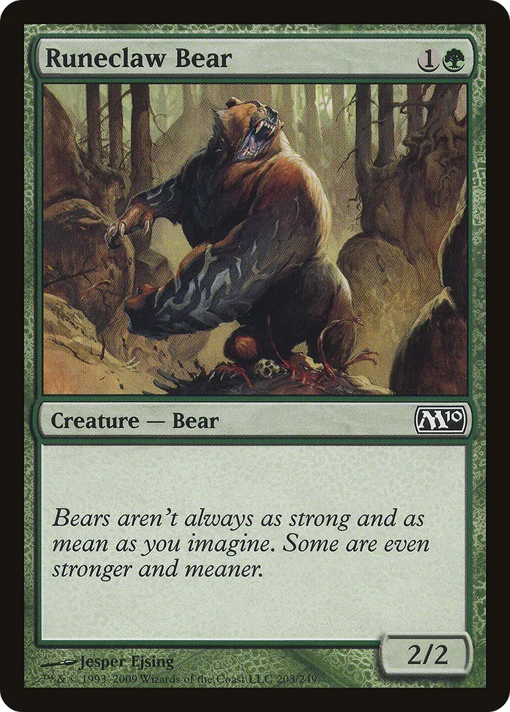 Runeclaw Bear — Magic 2010 — Magic: The Gathering