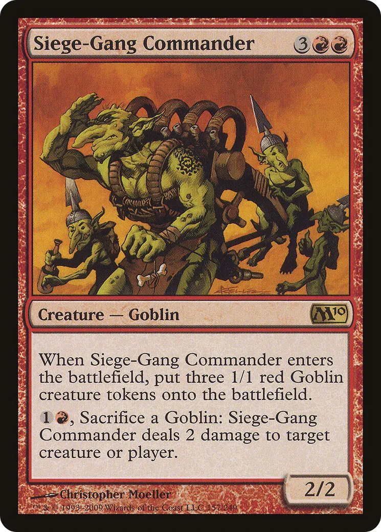 Siege-Gang Commander — Magic 2010 — Magic: The Gathering