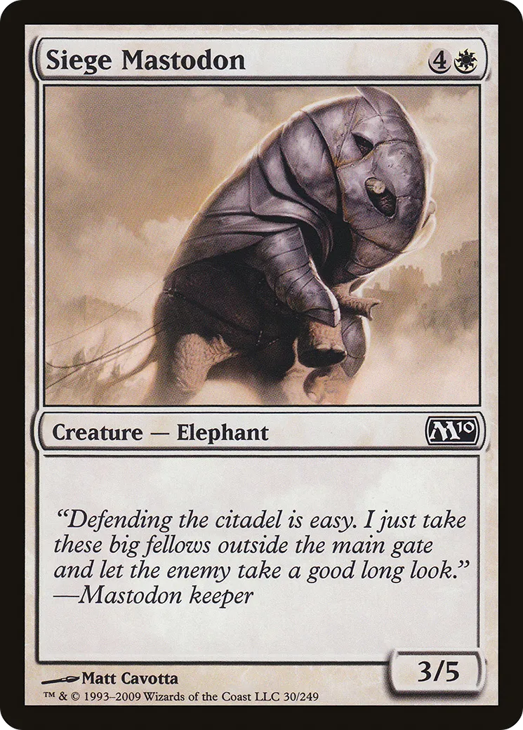 Mastodonte de siège — Magic 2010 — Magic: The Gathering