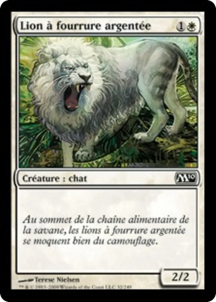 Lion à fourrure argentée — Magic 2010 — Magic: The Gathering