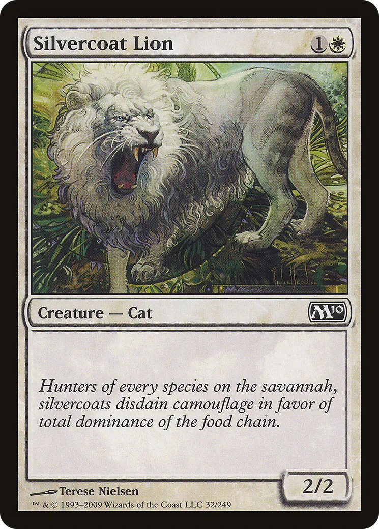 Lion à fourrure argentée — Magic 2010 — Magic: The Gathering