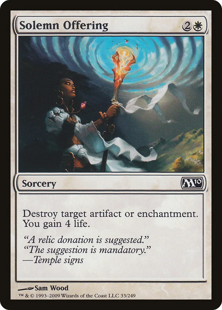 Solemn Offering — Magic 2010 — Magic: The Gathering