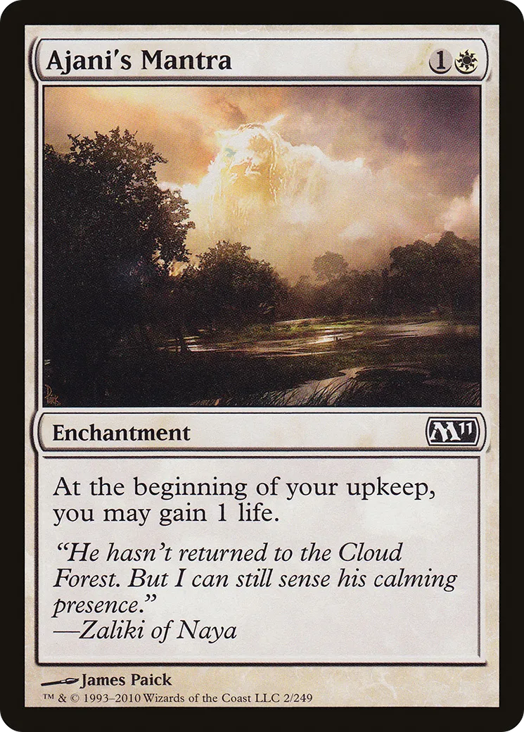 Ajani's Mantra — Magic 2011 — Magic: The Gathering