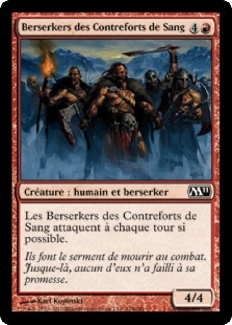 Berserkers des Contreforts de Sang — Magic 2011 — Magic: The Gathering