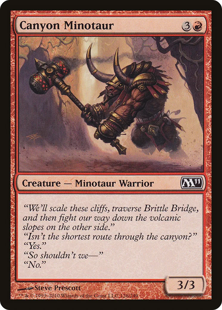 Canyon Minotaur — Magic 2011 — Magic: The Gathering