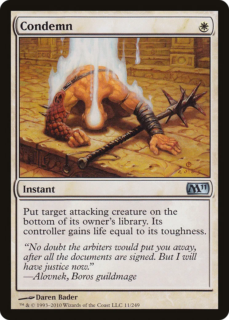 Condamnation — Magic 2011 — Magic: The Gathering