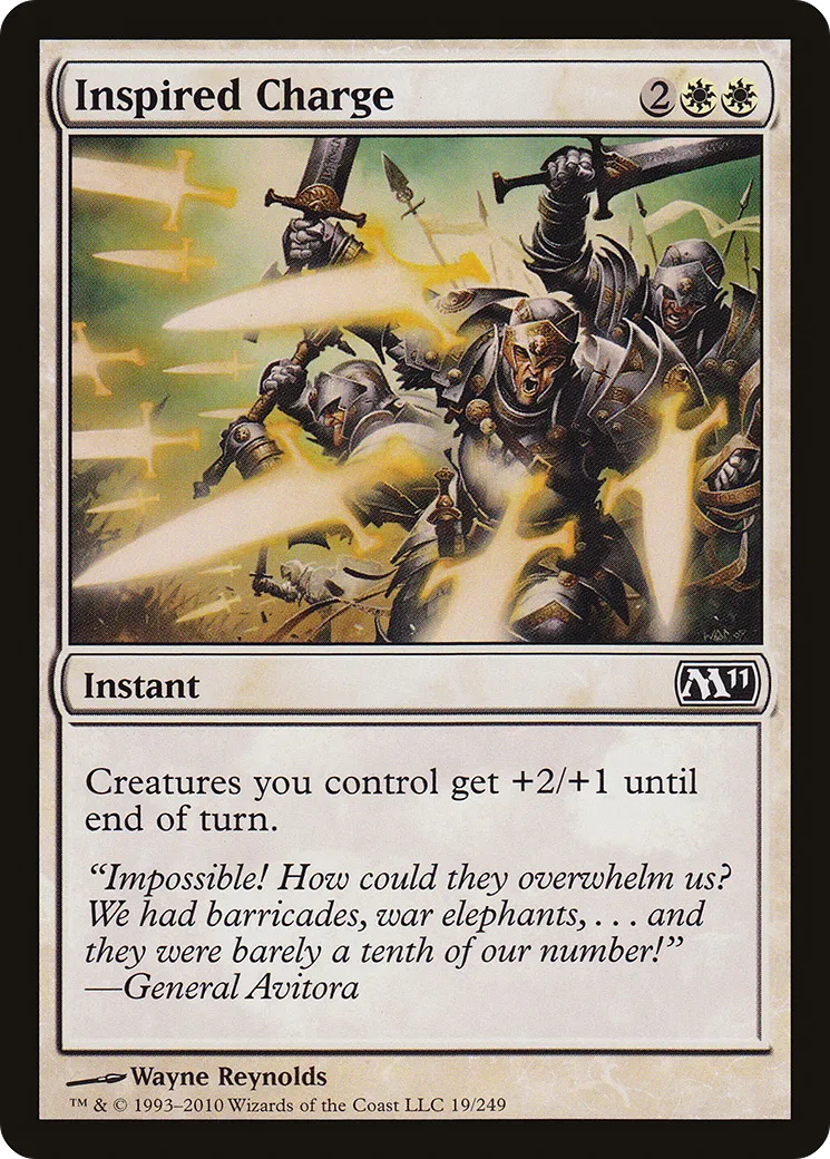 Inspired Charge — Magic 2011 — Magic: The Gathering