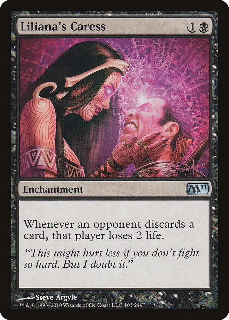 Liliana's Caress — Magic 2011 — Magic: The Gathering
