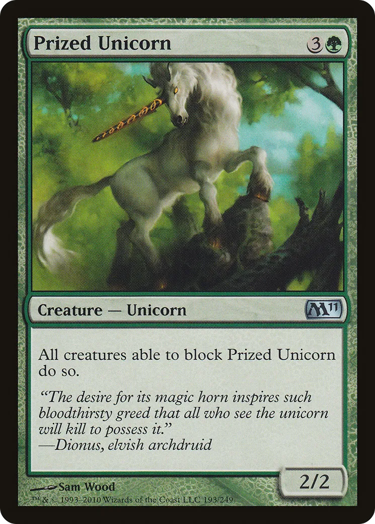 Prized Unicorn — Magic 2011 — Magic: The Gathering