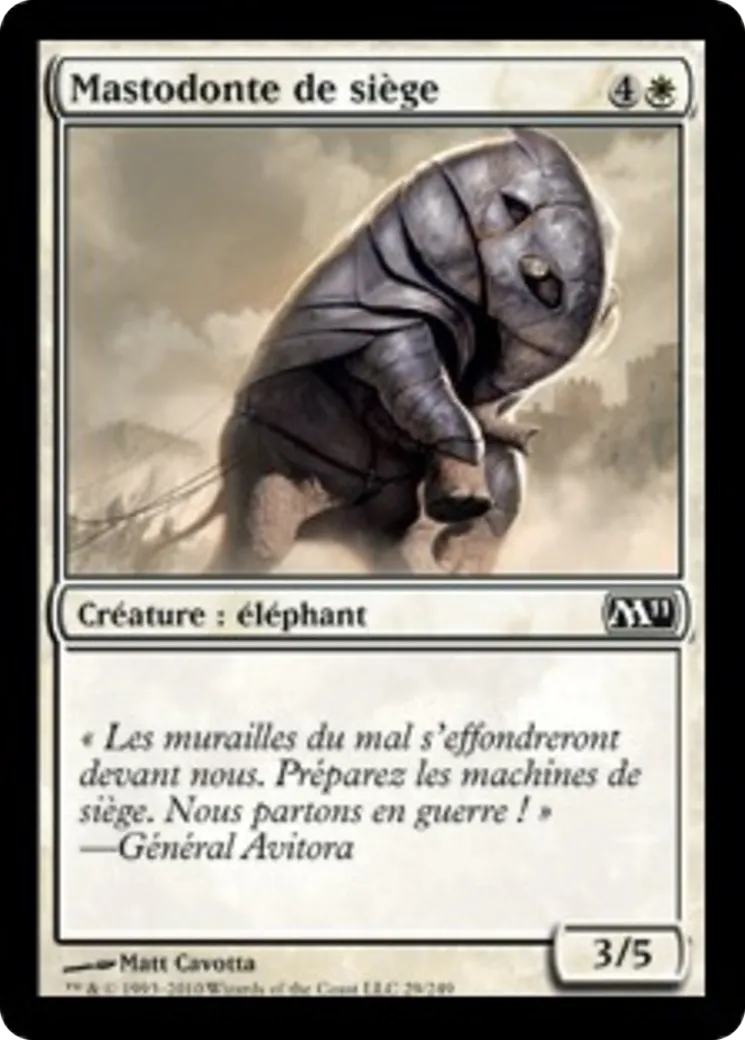 Mastodonte de siège — Magic 2011 — Magic: The Gathering