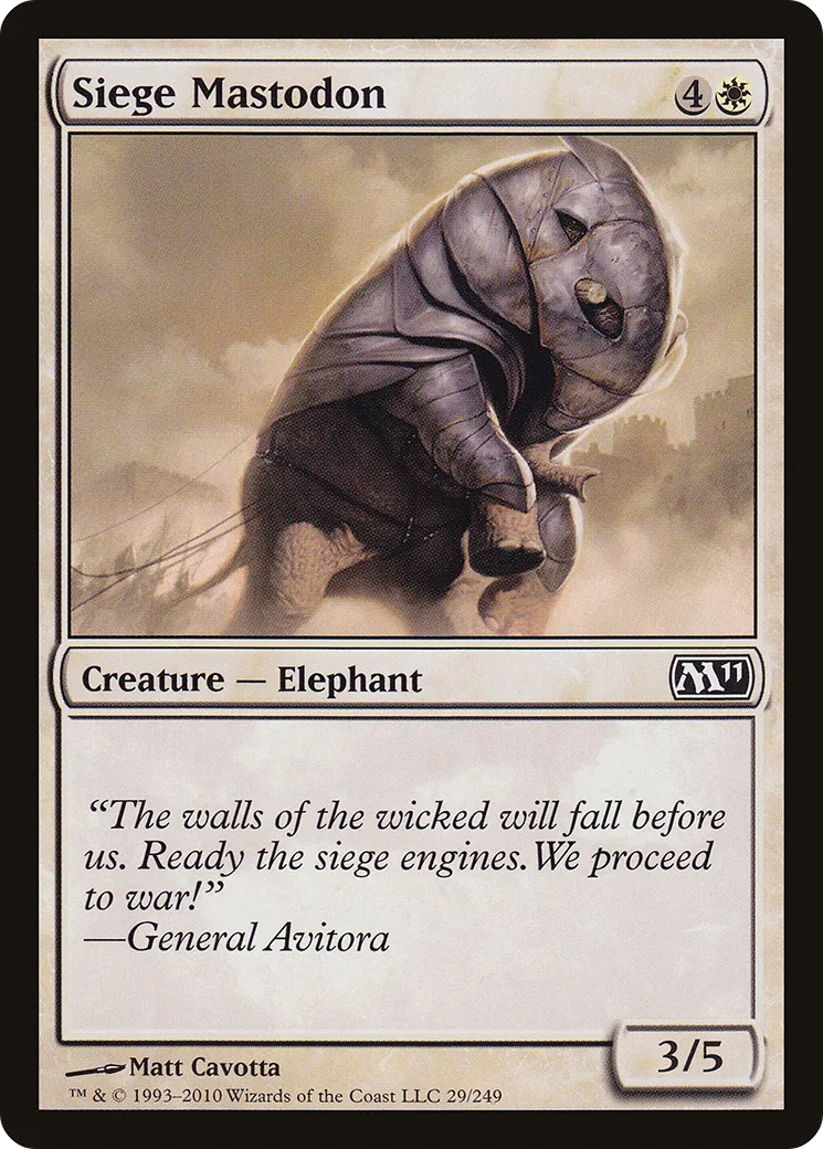Mastodonte de siège — Magic 2011 — Magic: The Gathering
