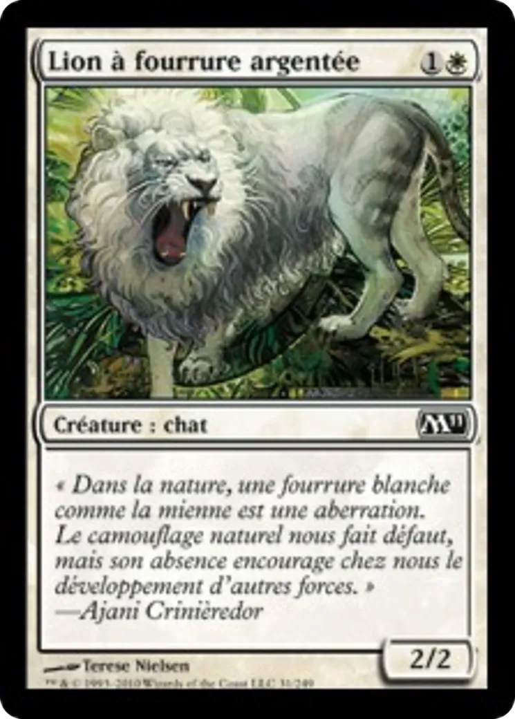 Lion à fourrure argentée — Magic 2011 — Magic: The Gathering