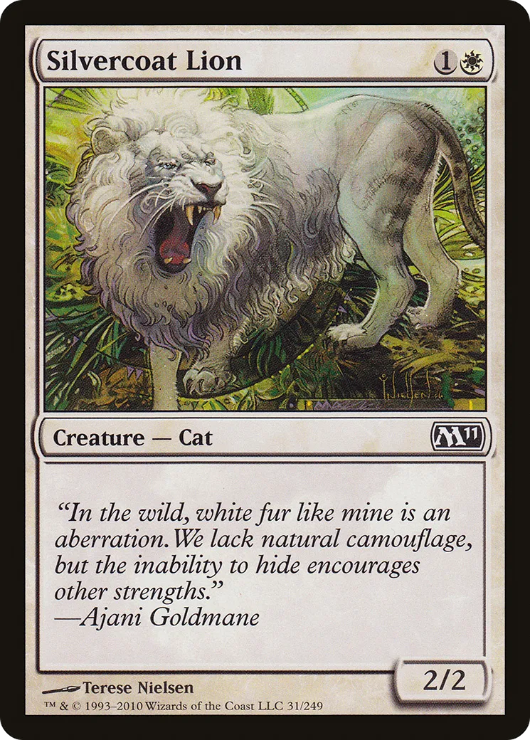 Lion à fourrure argentée — Magic 2011 — Magic: The Gathering