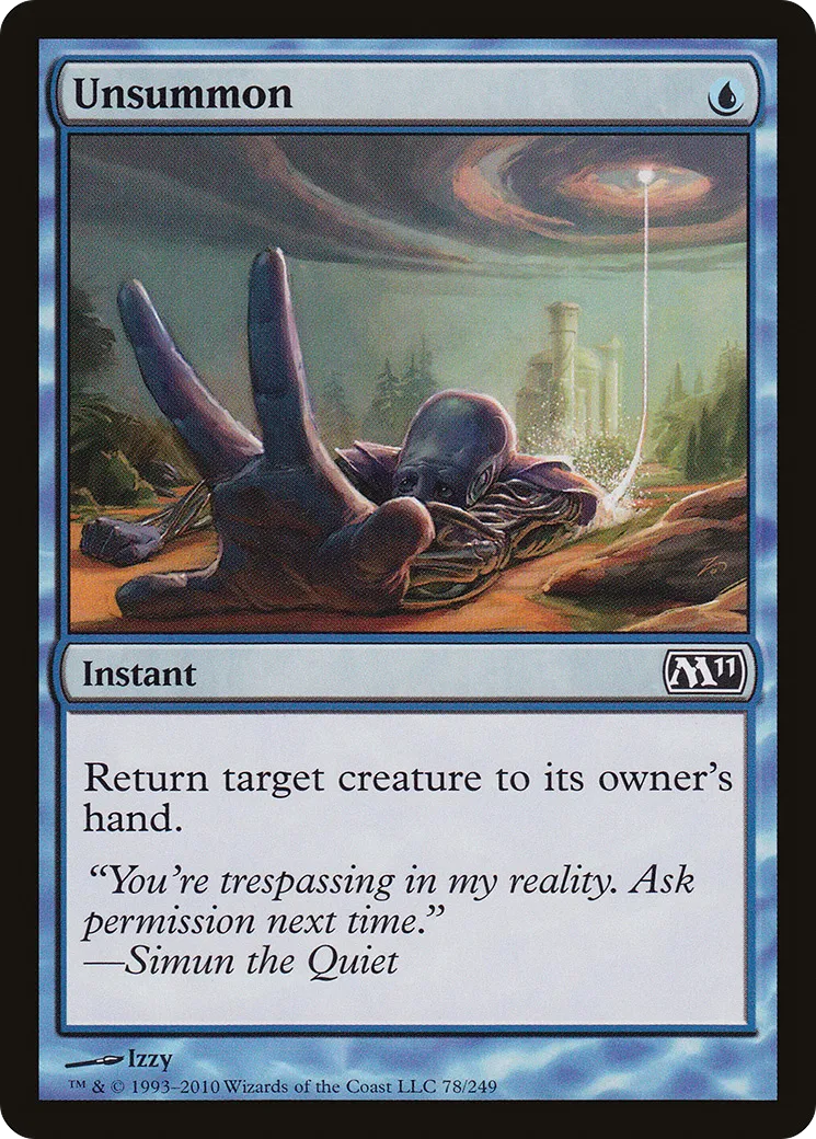 Unsummon — Magic 2011 — Magic: The Gathering