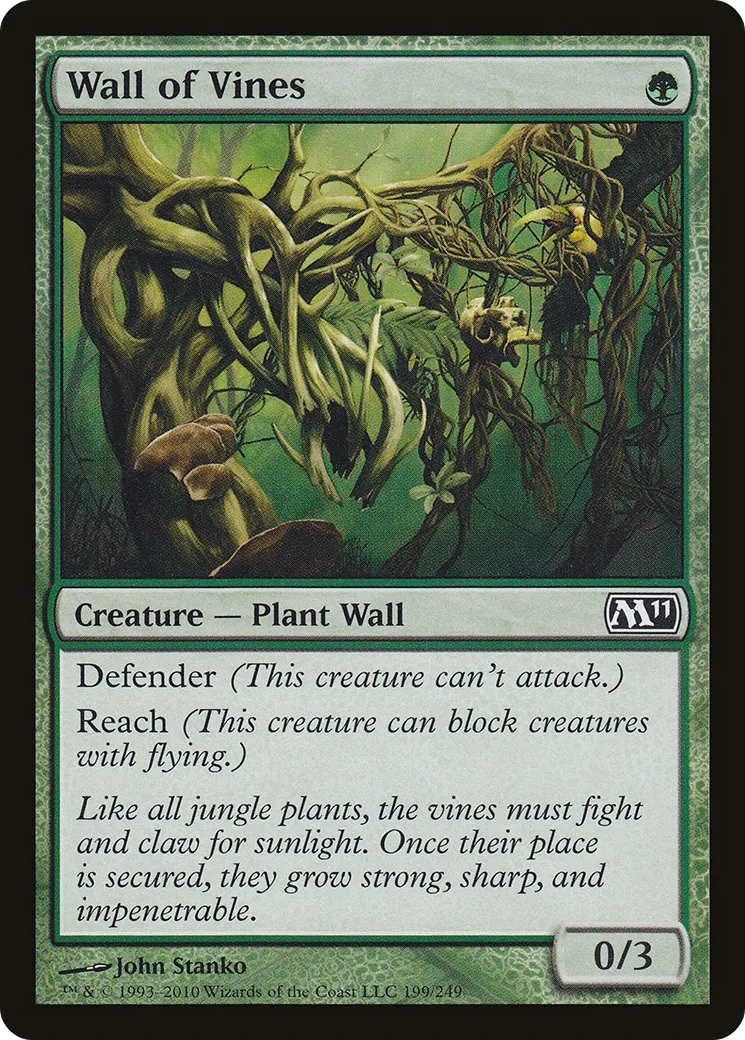 Wall of Vines — Magic 2011 — Magic: The Gathering