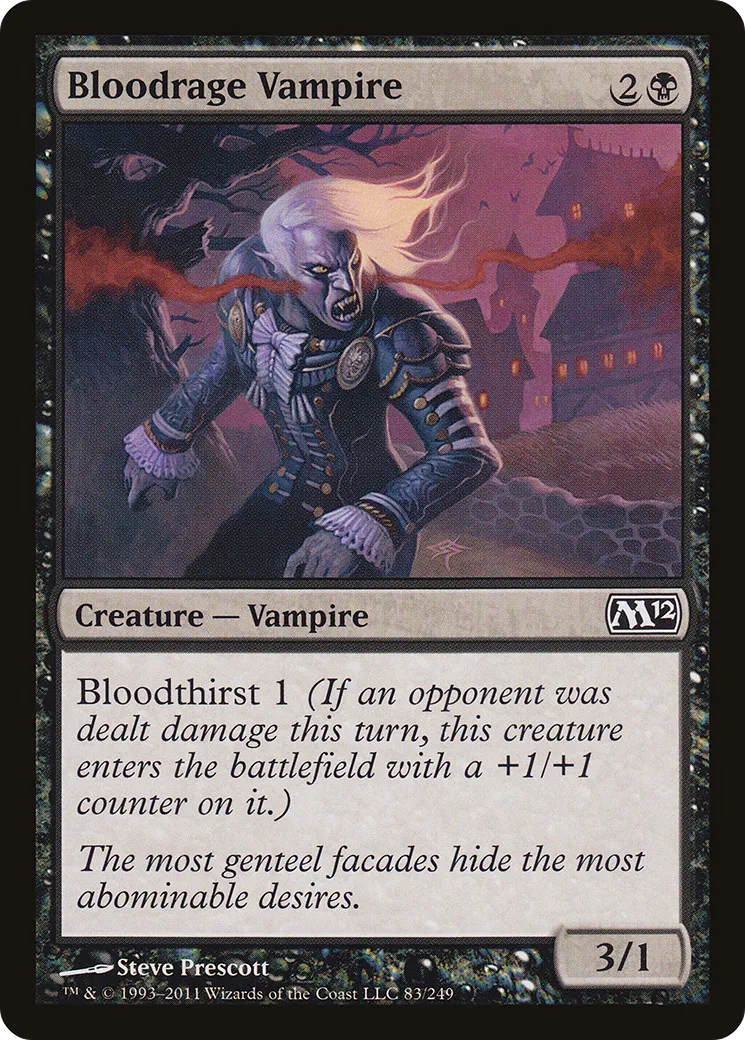Bloodrage Vampire — Magic 2012 — Magic: The Gathering