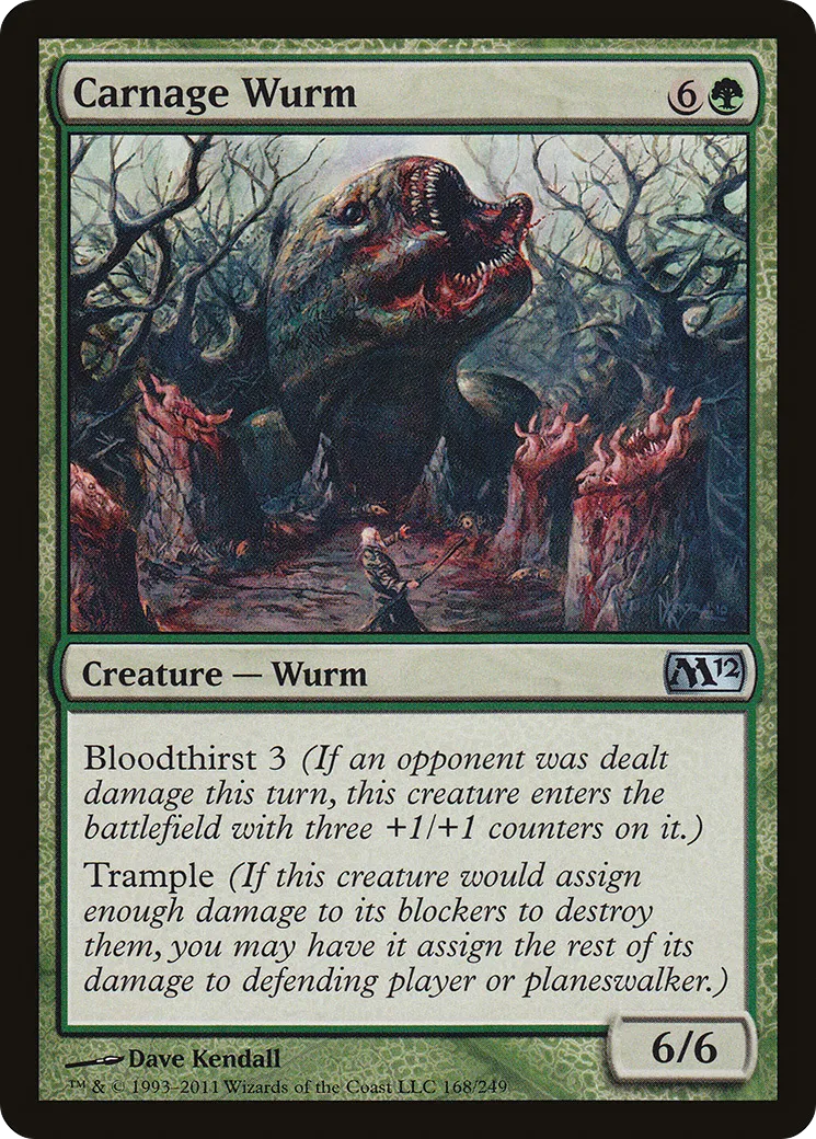 Carnage Wurm — Magic 2012 — Magic: The Gathering