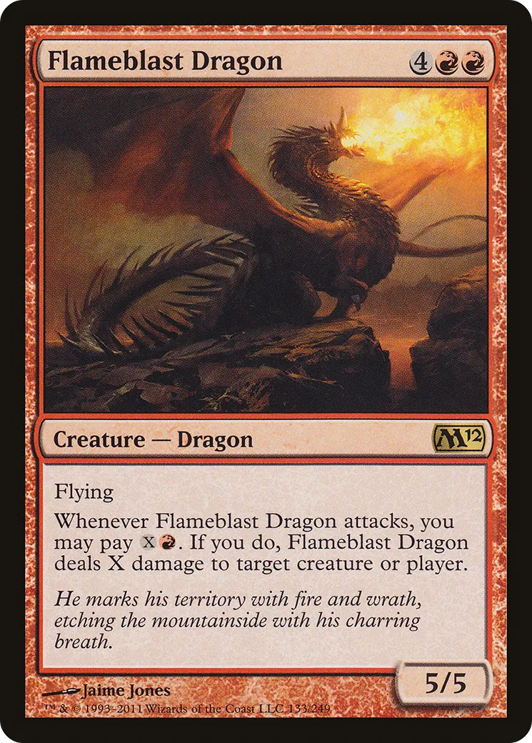 Dragon à la salve de flammes — Magic 2012 — Magic: The Gathering