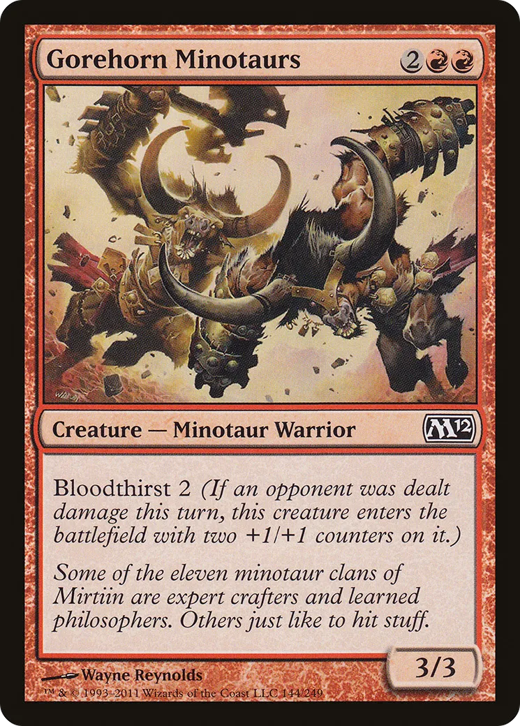 Gorehorn Minotaurs — Magic 2012 — Magic: The Gathering