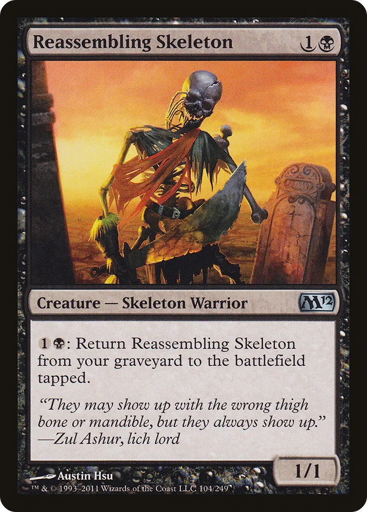 Squelette réassemblable — Magic 2012 — Magic: The Gathering