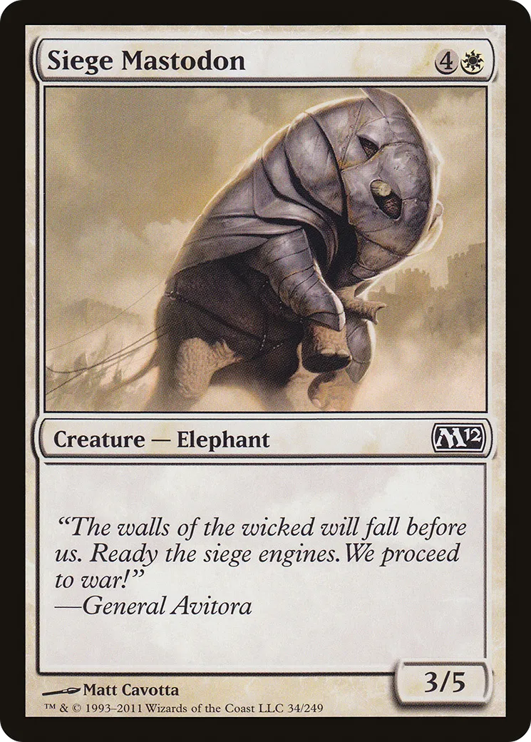 Siege Mastodon — Magic 2012 — Magic: The Gathering