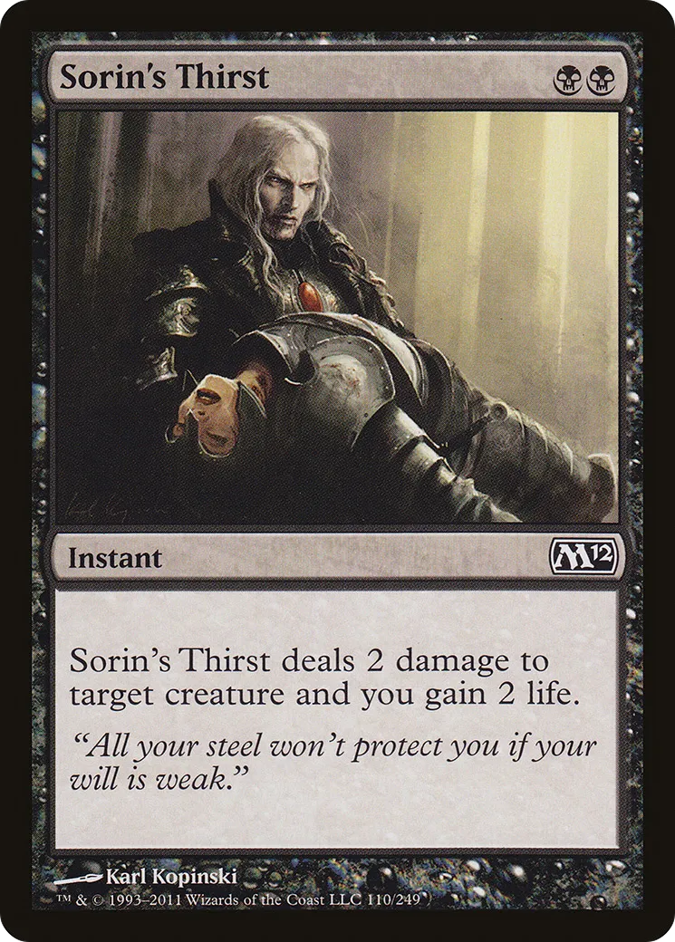 Sorin's Thirst — Magic 2012 — Magic: The Gathering