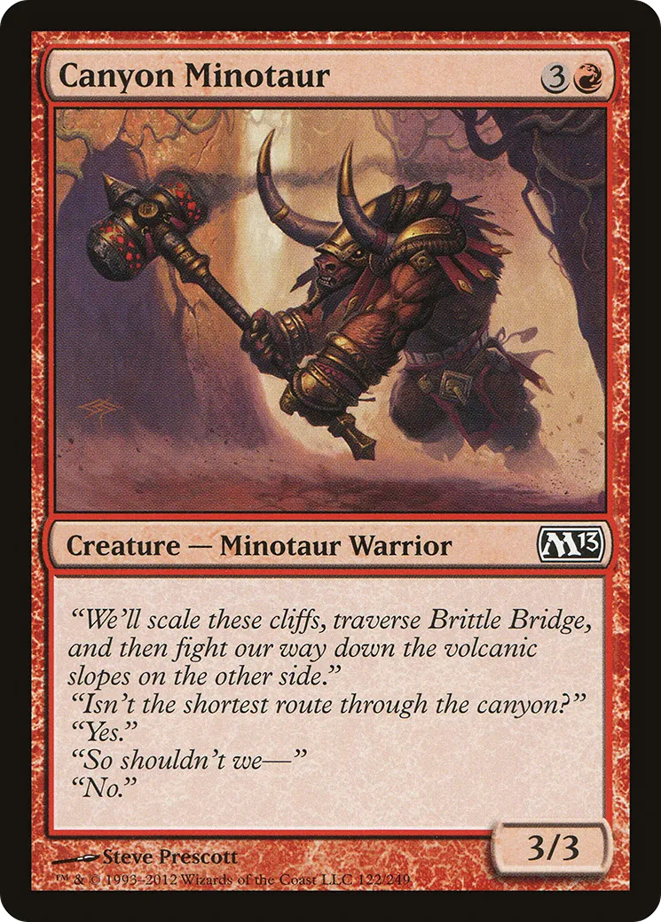 Canyon Minotaur — Magic 2013 — Magic: The Gathering