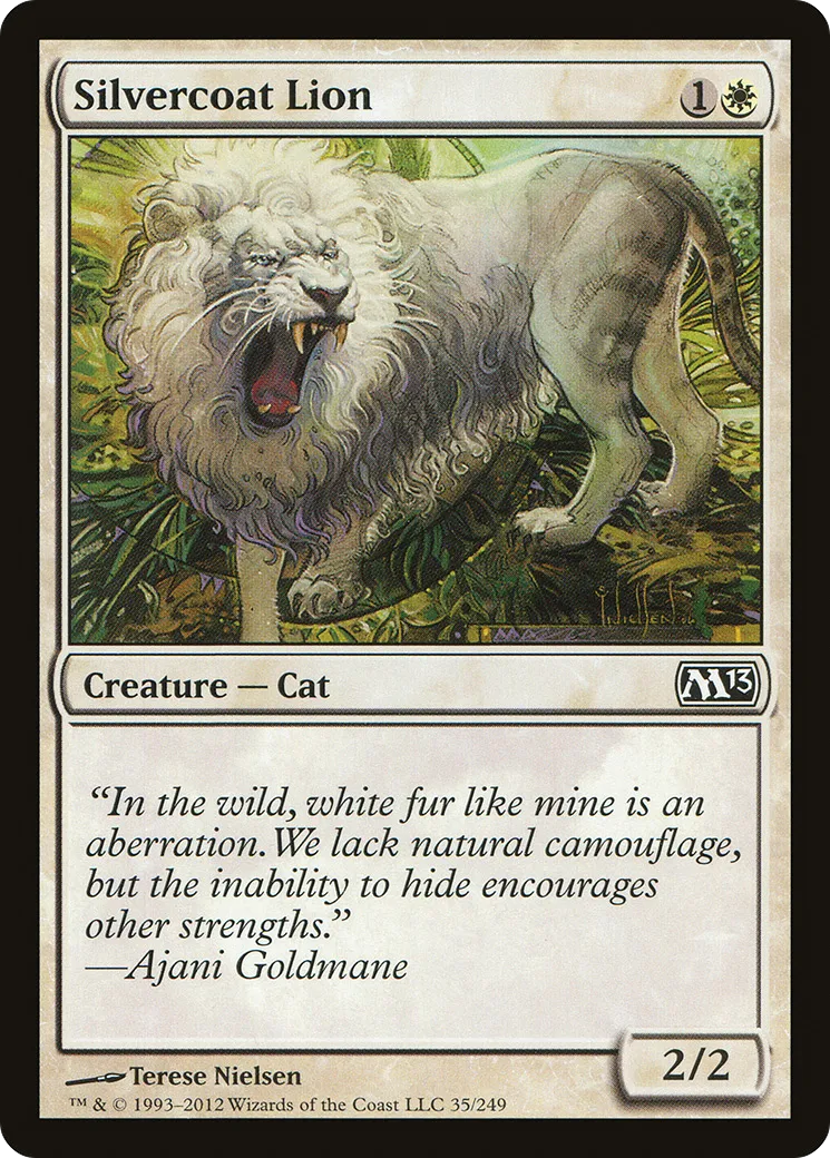 Silvercoat Lion — Magic 2013 — Magic: The Gathering