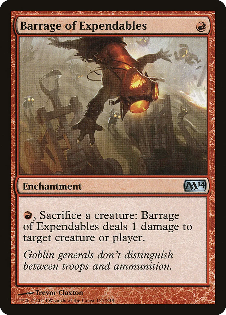 Barrage de sacrifiables — Magic 2014 — Magic: The Gathering