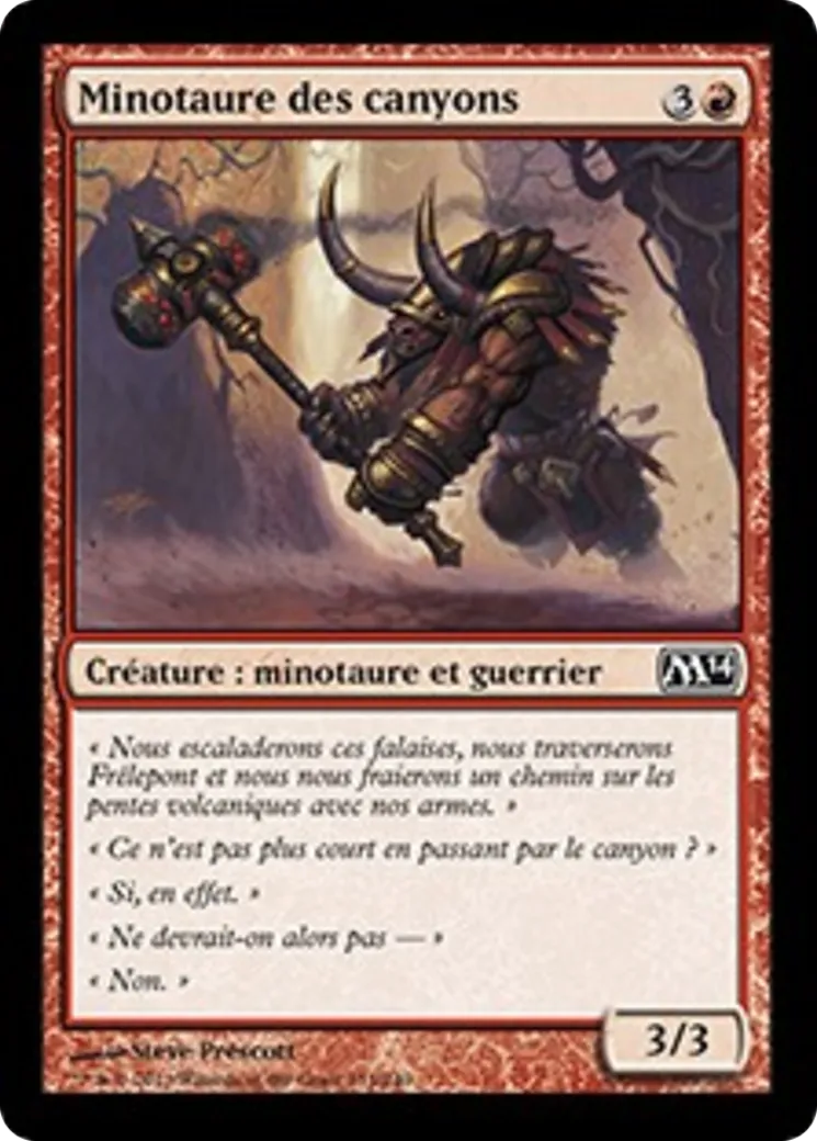 Minotaure des canyons — Magic 2014 — Magic: The Gathering
