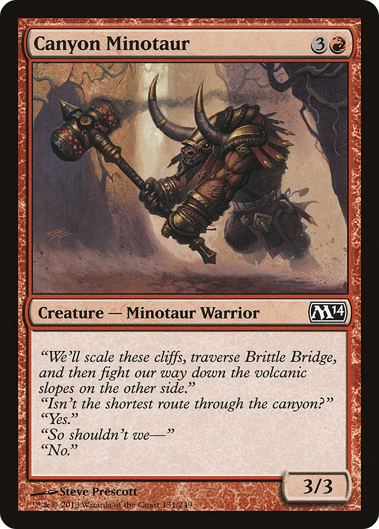 Minotaure des canyons — Magic 2014 — Magic: The Gathering