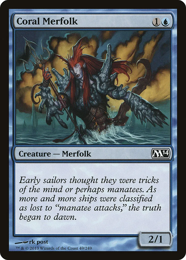 Coral Merfolk — Magic 2014 — Magic: The Gathering