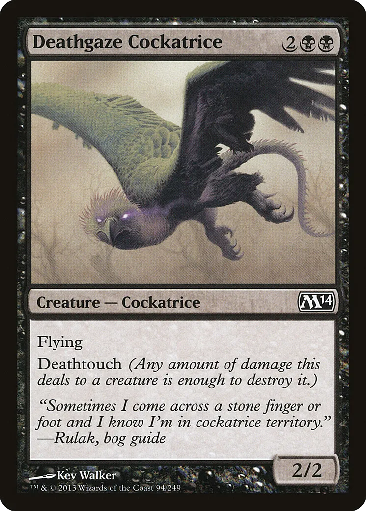 Deathgaze Cockatrice — Magic 2014 — Magic: The Gathering