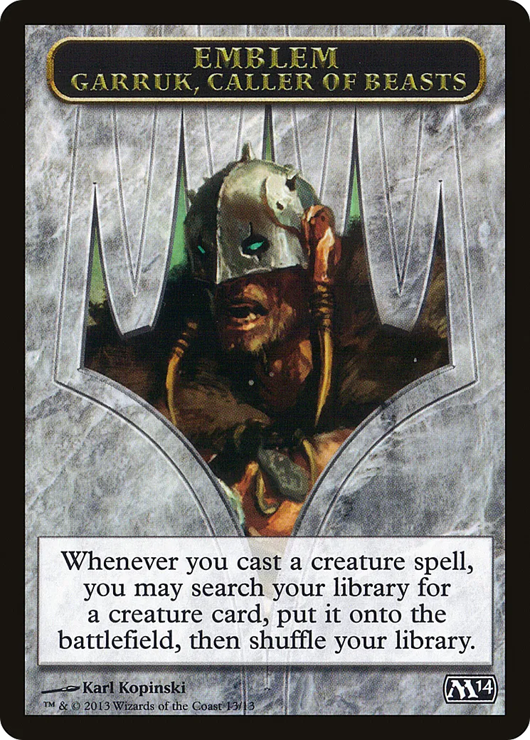 Garruk, Caller of Beasts Emblem — Magic 2014 — Magic: The Gathering