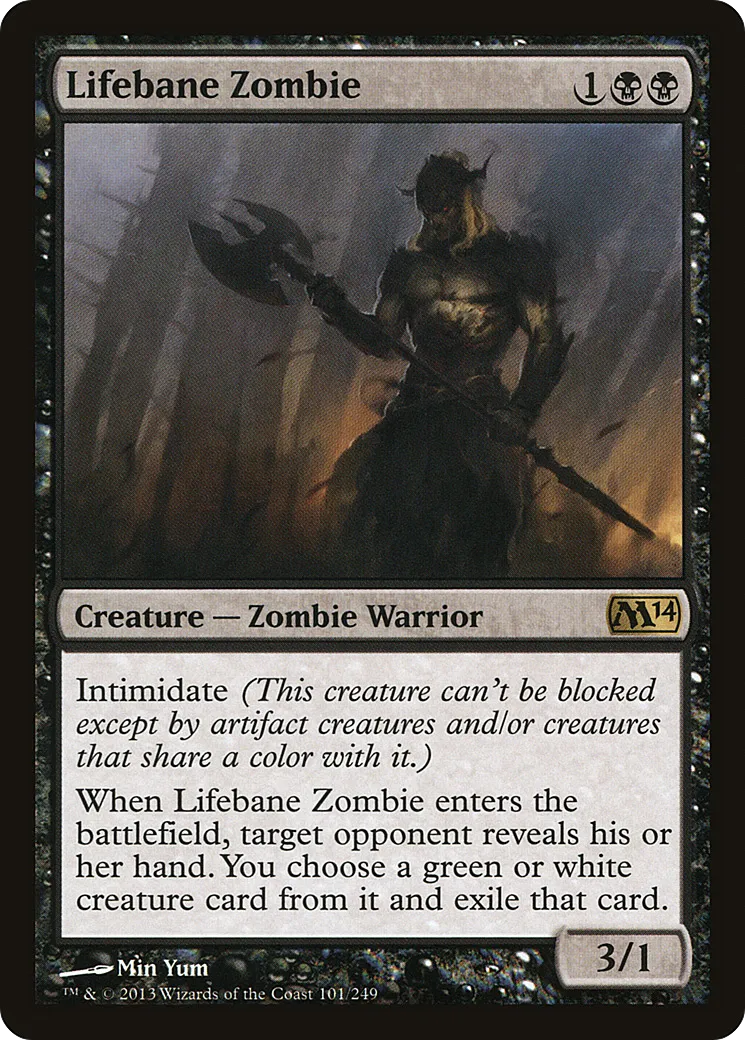 Lifebane Zombie — Magic 2014 — Magic: The Gathering