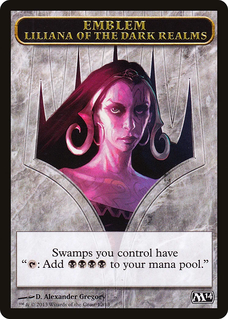 Liliana of the Dark Realms Emblem — Magic 2014 — Magic: The Gathering