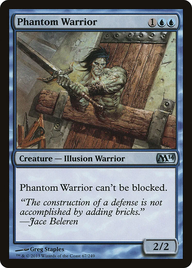Phantom Warrior — Magic 2014 — Magic: The Gathering